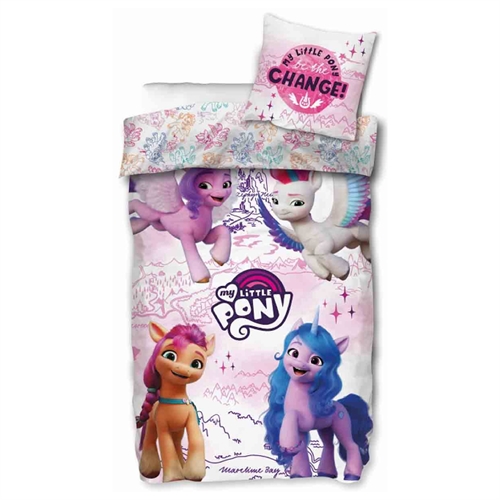 Image of My Little Pony sengetøj - 140x200 cm - A new generation - Dynebetræk med vendbart design  - 100% bomulds sengesæt